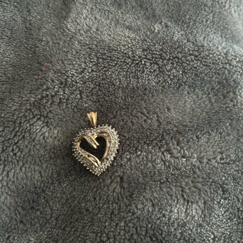 Gold and Silver Heart Pendant